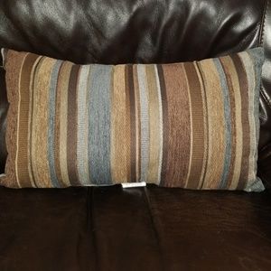 Earthtone Striped Decorative Pillow